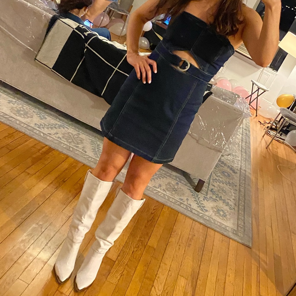 Free People As If denim minidress